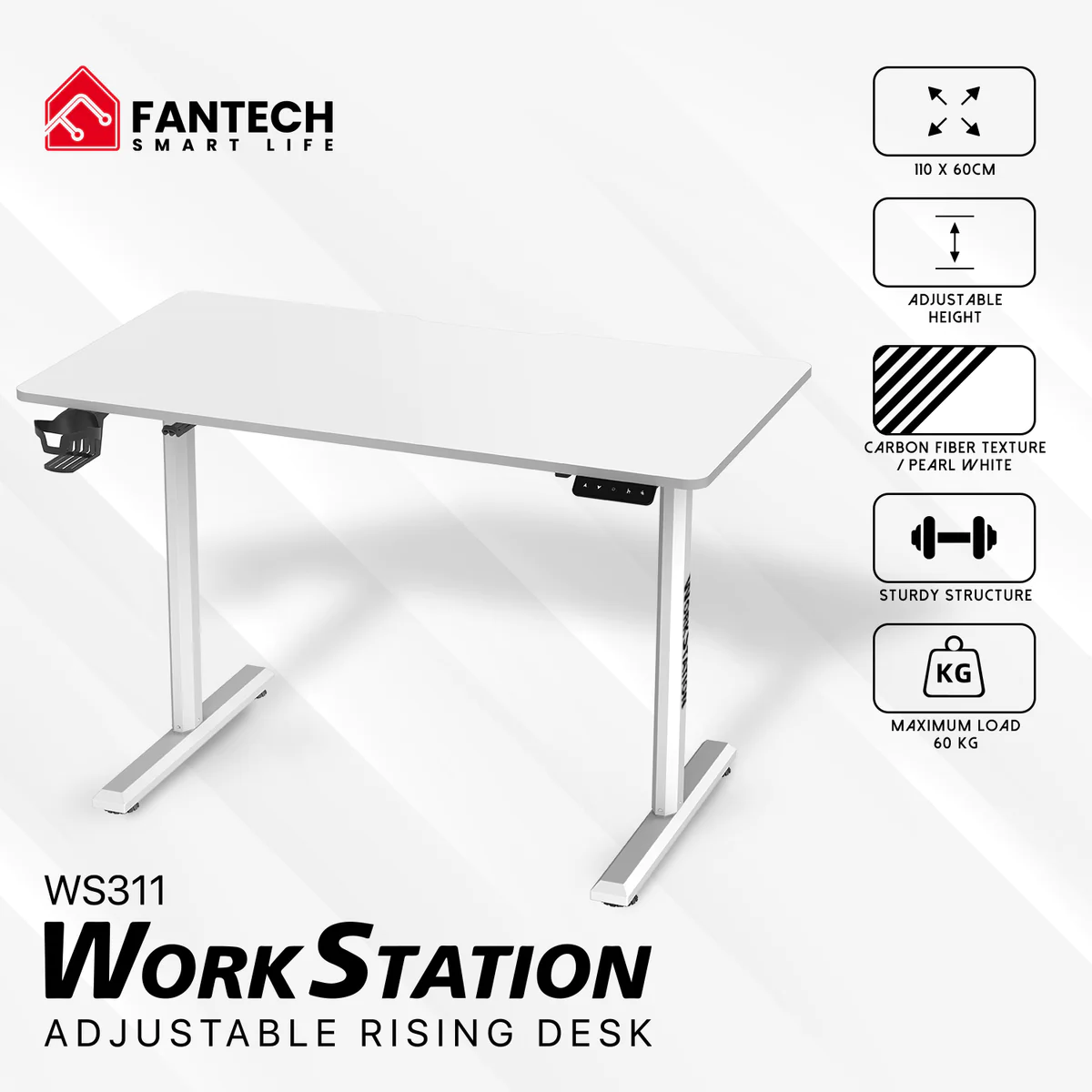 Fantech Table WS311 Work Adjustable Gaming Desk Fantech Table WS311 Work Adjustable Gaming Desk